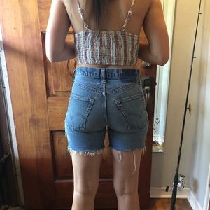 Levi’s vintage cut off high waisted denim shorts